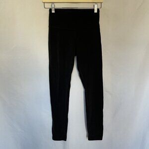 Athleta women's size XS leggings black athletic‎ hidden pocket nylon spandex